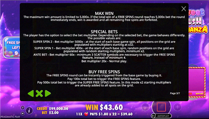Sweet Rush Bonanza regole Max Win Scommesse Speciali Buy Free Spins